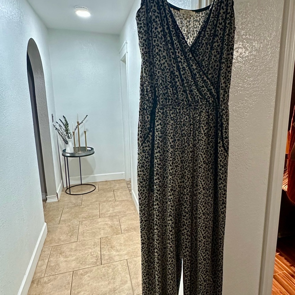 Kori Black Jumpsuit with V-Neckline and Spaghetti Straps